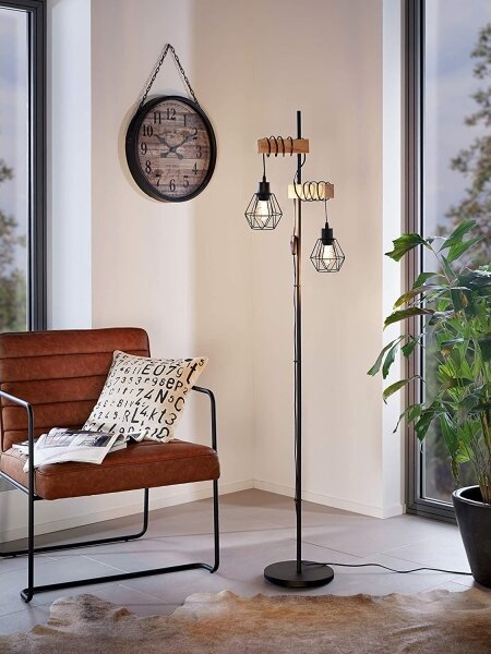 Eglo 44081 - Stojací lampa TOWNSHEND 2xE27/60W/230V
