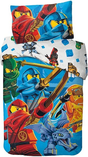 Bavlněné ložní povlečení LEGO Ninjago - motiv Společně povstaneme - 100% bavlna Renforcé - 70x90 cm + 140x200 cm