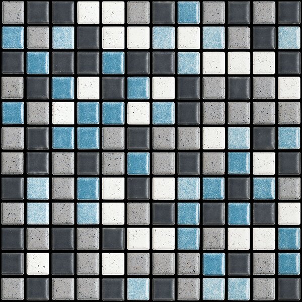 APPIANI Keramická mozaika modrá Mozaika NEW BEAT GENERATION 01-25 2,5x2,5 (30x30) cm - XNBG701