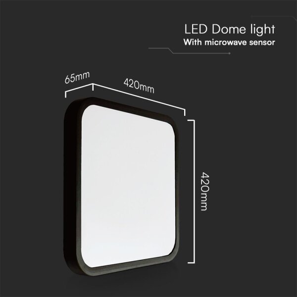 LED Koupelnové stropní svítidlo se senzorem LED/36W/230V IP44 4000K 42x42 cm+DO