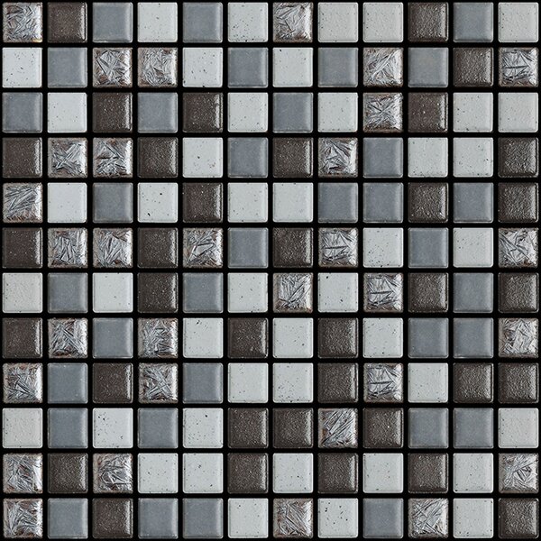 APPIANI Keramická mozaika šedá Mozaika URBAN HI-TECH 01-25 2,5x2,5 (30x30) cm - XUHT701