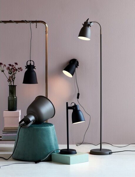 Nordlux - Lustr na lanku ADRIAN 1xE27/25W/230V pr. 16 cm antracit
