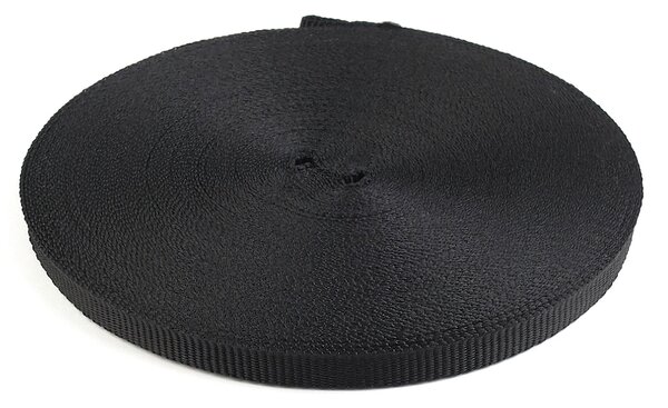 Popruh polypropylenový (batohový) 7001 černý, šíře 1 cm (popruh v metráži)