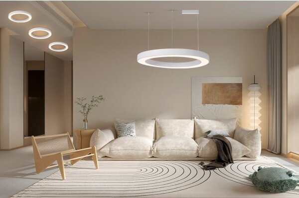 Immax NEO 07214L - LED Stmívatelný lustr PASTEL LED/68W/230V bílá 95cm Tuya + DO