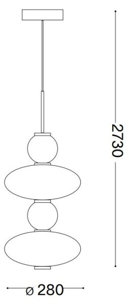 Ideal Lux - LED Lustr na lanku LUMIERE LED/34W/230V