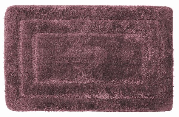 Euromat koupelnová předložka ALOR, jednobarevná fialová, dlouhý vlas 2cm, 50x80cm
