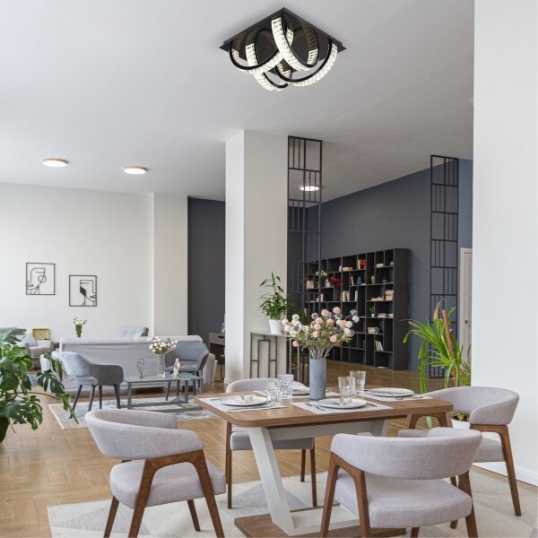 Zuma Line MX3274-4-3BCT - LED Stropní svítidlo TULA LED/23,5W/230V černá