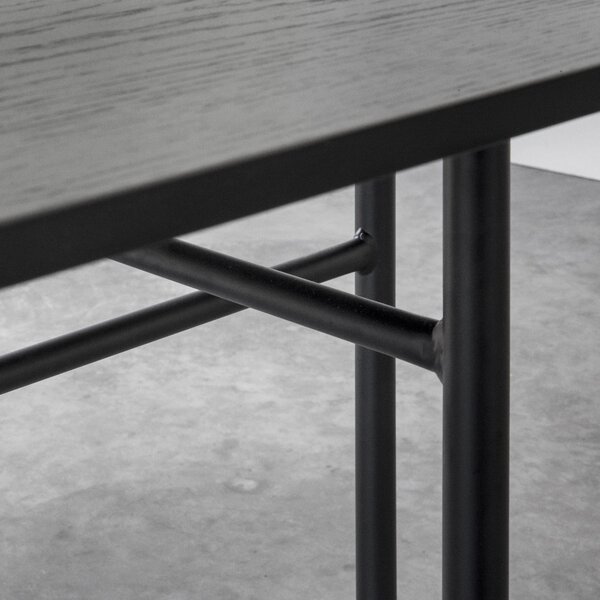 AUDO COPENHAGEN Jídelní stůl Snaregade Rectangular, Black Oak