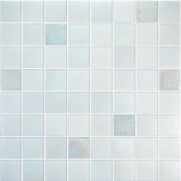 Hisbalit Skleněná mozaika bílá Mozaika TEXTURAS ME 4x4 (32x32) cm - 40ME