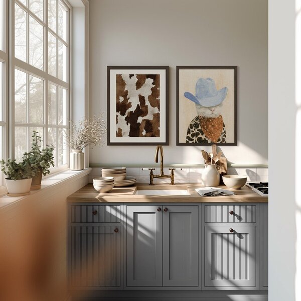 Tištěný obraz s rámem 30x40 cm Cowhide – Styler