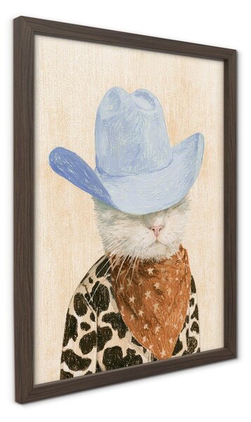 Tištěný obraz s rámem 30x40 cm Howdy Cat – Styler