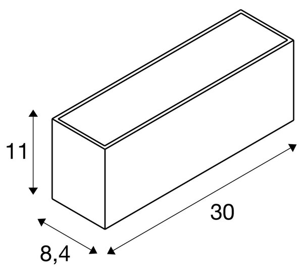 LA 1005156 SITRA L WL UP/DOWN venkovní LED nástěnné přisazené svítidlo, bílé CCT switch 3000/4000 K - BIG WHITE (SLV)