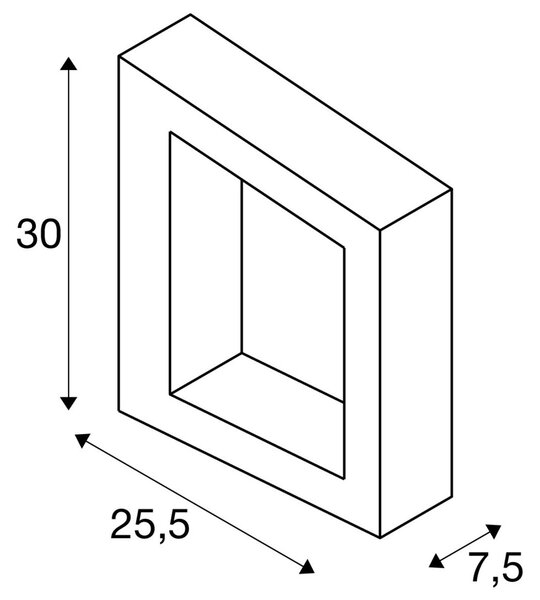 LA 1005443 BOOKAT nástěnné přisazené svítidlo antracit 15 W 3000/4000 K - BIG WHITE (SLV)