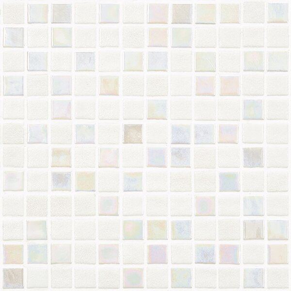 MOSAVIT Skleněná mozaika bílá Mozaika TESSA BLANCO 2,5x2,5 (31,6x31,6) cm - TESBLA