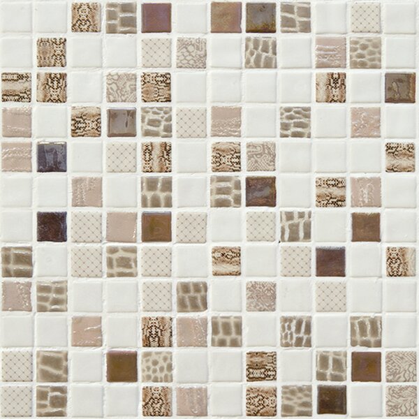 MOSAVIT Skleněná mozaika béžová Mozaika SAFARI BEIGE 2,5x2,5 (31,6x31,6) cm - SAFBEI