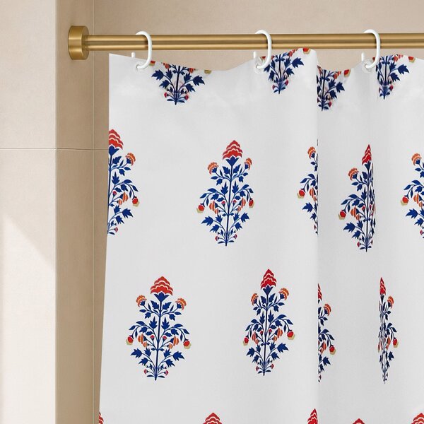 Bellatex koupelnový závěs ORNAMENT, modrý 180x200cm