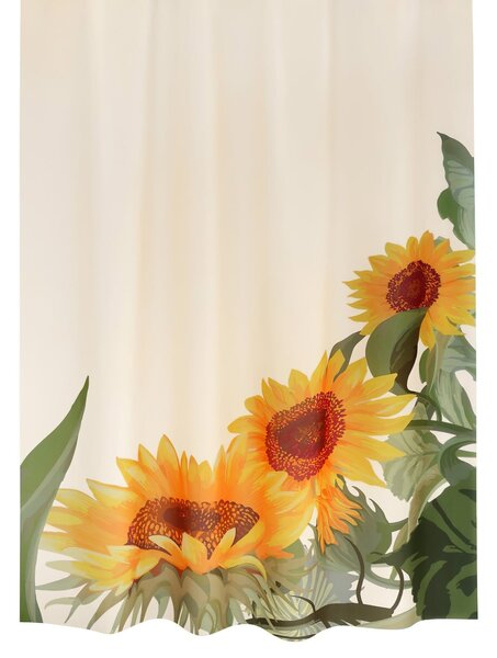 Bellatex koupelnový závěs SLUNEČNICE, žlutý 180x200cm