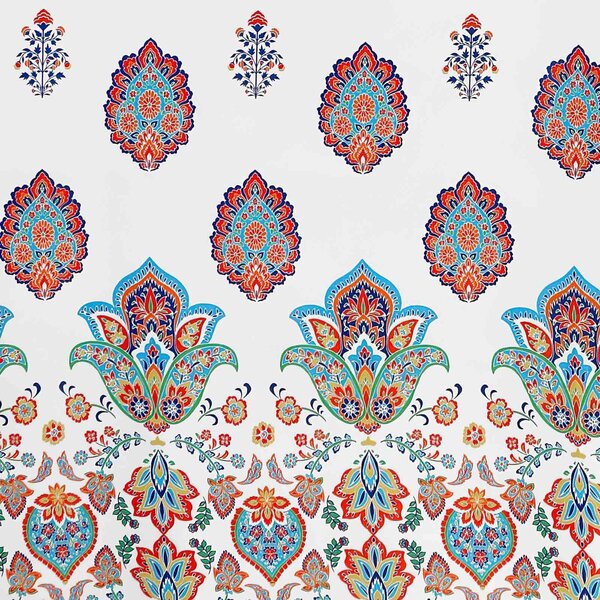 Bellatex koupelnový závěs ORNAMENT, modrý 180x200cm