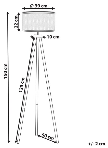 Stojací lampa PENTON Ratan Přírodní