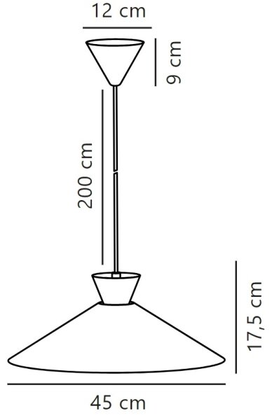 Nordlux - Lustr na lanku DIAL 1xE27/40W/230V pr. 45 cm šedá