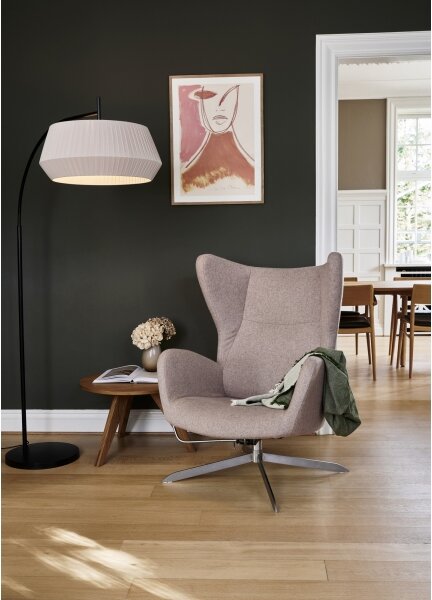 Nordlux - Stojací lampa DICTE 1xE27/60W/230V černá/béžová