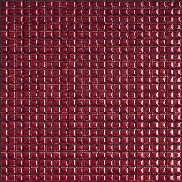 APPIANI Keramická mozaika červená Mozaika BURGUNDY 1,2x1,2 (30x30) cm - DIV4024