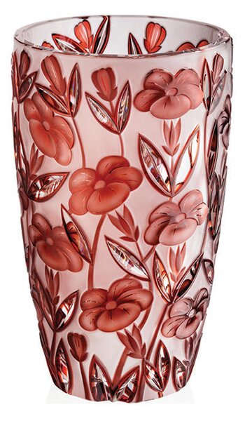 Bohemia Crystal Broušená váza 80756/GR/máky/305mm