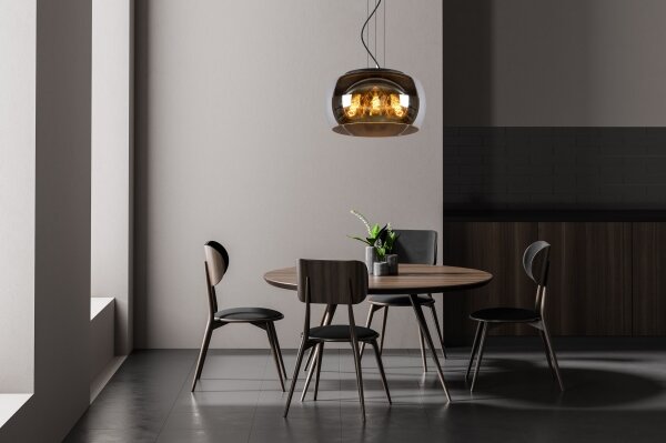 Lucide 45401/40/65 - Lustr na lanku OLIVIA 3xE27/40W/230V pr. 40 cm černá
