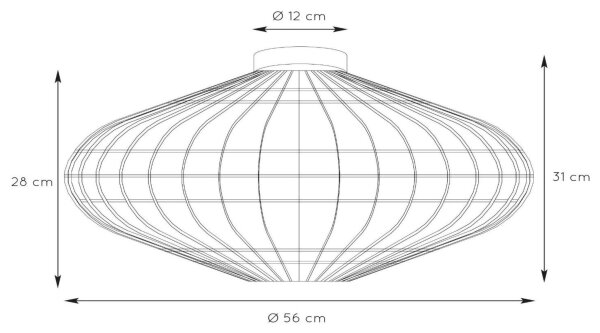 Lucide 03135/56/72 - Stropní svítidlo MAGALI 1xE27/40W/230V pr. 56 cm béžová