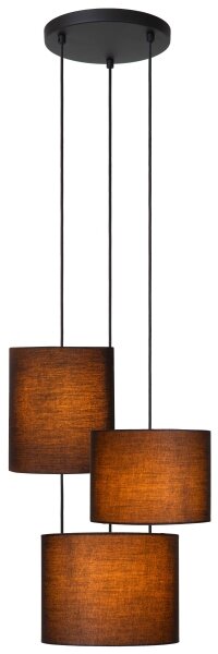 Lucide 45409/13/30 - Lustr na lanku MAYA 3xE27/40W/230V černá