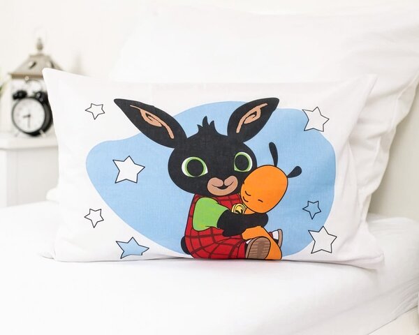 Jerry Fabrics Dětské povlečení do postýlky KRÁLÍČEK BING FLOP BABY, modré, bavlna hladká, 100x135cm + 40x60cm