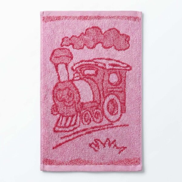 Profod dětský froté ručník TRAIN PINK, růžový vláček, 30x50cm