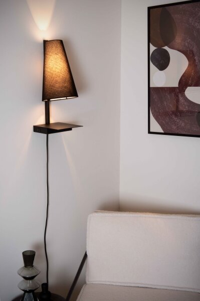 Lucide 30295/01/30 - Stmívatelná stolní lampa GREGORY 1xE27/60W/230V USB černá