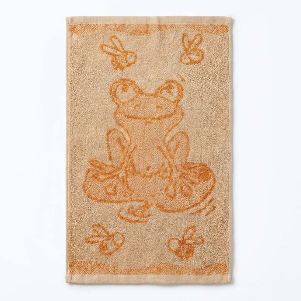 Profod dětský froté ručník FROG ORANGE, oranžová žába, 30x50cm