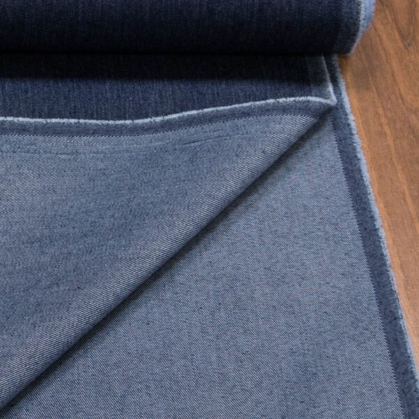 Směsová riflovina (denim, džínovina) TWILL 2, modrá, š.150cm (látka v metráži)