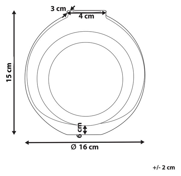 Váza na květiny KAPELI Sklo 15 cm Tyrkysová