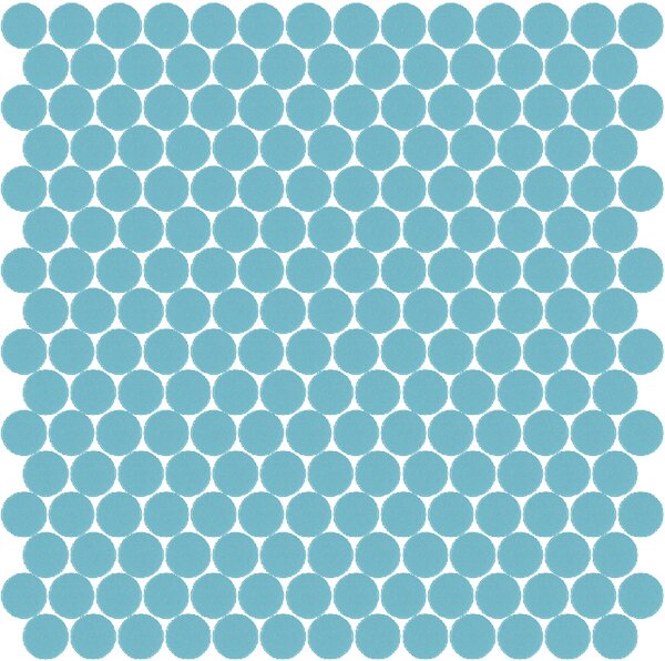 Hisbalit Skleněná mozaika modrá Mozaika 335B SATINATO kolečka prům. 2,2 (33,33x33,33) cm - KO335BLH