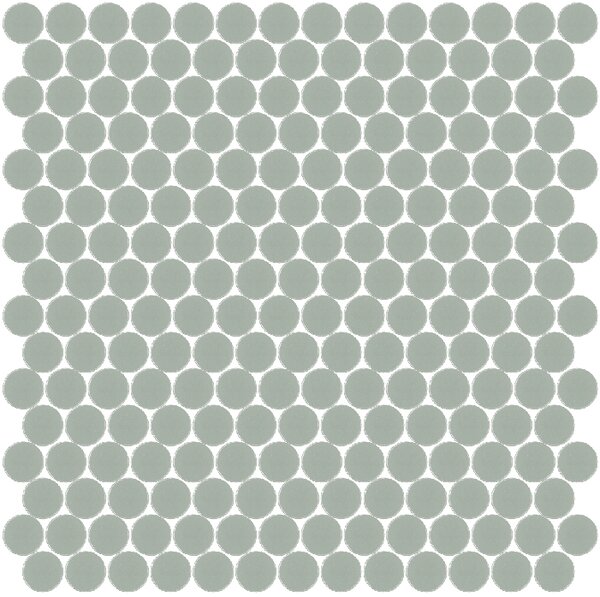 Hisbalit Skleněná mozaika šedá Mozaika 108A SATINATO kolečka prům. 2,2 (33,33x33,33) cm - KO108ALH