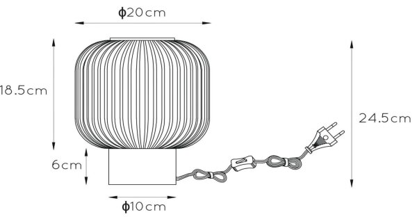 Lucide 45586/20/62 - Stolní lampa MALOTO 1xE27/40W/230V béžová/zlatá