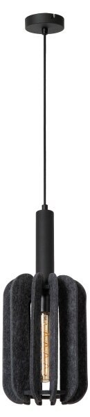 Lucide 45492/01/36 - Lustr na lanku RAFAL 1xE27/40W/230V černá/šedá