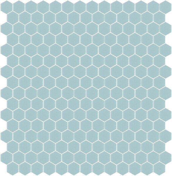 Hisbalit Skleněná mozaika modrá Mozaika 314A SATINATO hexagony 2,3x2,6 (33,33x33,33) cm - HEX314ALH