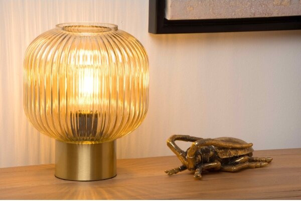 Lucide 45586/20/62 - Stolní lampa MALOTO 1xE27/40W/230V béžová/zlatá