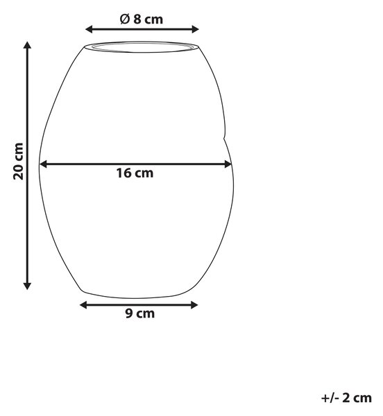 Váza na květiny GERAKINI Sklo 20 cm Oranžová
