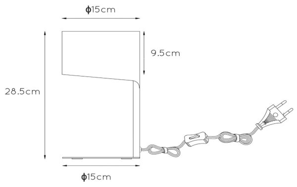 Lucide 45504/01/36 - Stolní lampa KNULLE 1xE14/40W/230V šedá