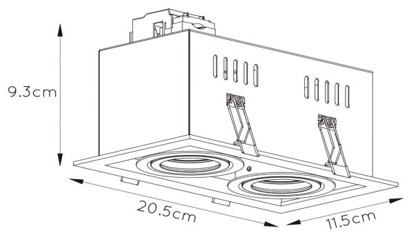 Lucide 09926/02/30 - Podhledové svítidlo CHIMNEY 2xGU10/50W/230V černá