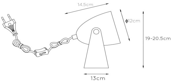 Lucide 45564/01/31 - Stolní lampa CHAGO 1xE14/40W/230V bílá