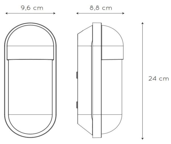 Lucide 29897/01/31 - Venkovní nástěnné svítidlo CAPSULE 1xE27/15W/230V IP54