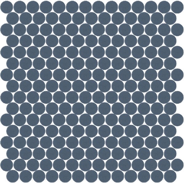 Hisbalit Skleněná mozaika modrá Mozaika 318A SATINATO kolečka prům. 2,2 (33,33x33,33) cm - KO318ALH