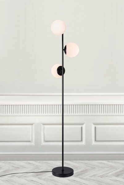 Nordlux - Stojací lampa LILLY 3xE14/25W/230V černá