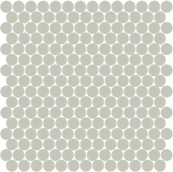 Hisbalit Skleněná mozaika šedá Mozaika 306A SATINATO kolečka prům. 2,2 (33,33x33,33) cm - KOL306ALH